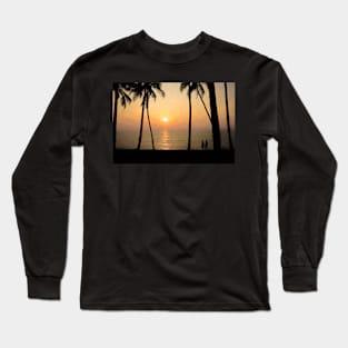 Tropical beach at sunset (Artistic) Long Sleeve T-Shirt